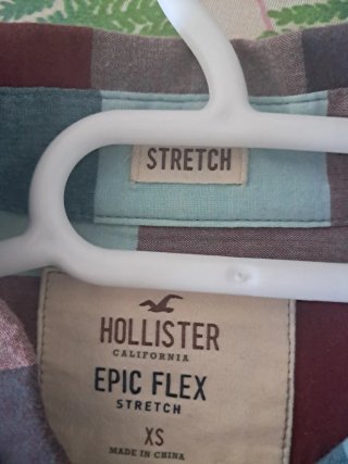 Camisa Hollister Manga Larga Hombre