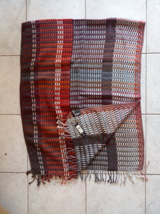 Sciarpa uomo grigio arancio