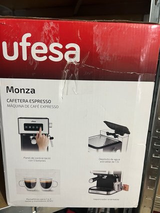 Cafetera Espresso Ufesa Monza 20 Bares 1050W Nueva