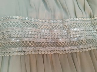 Vestido de fiesta verde claro talla 36