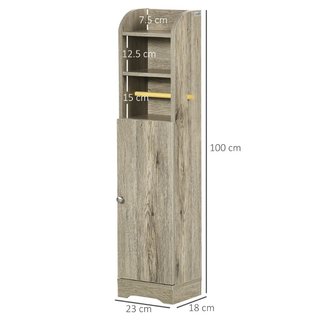 Mobile Bagno in Truciolato con 2 Ripiani e Armadie