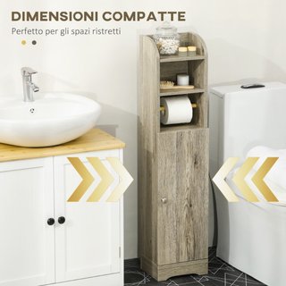 Mobile Bagno in Truciolato con 2 Ripiani e Armadie