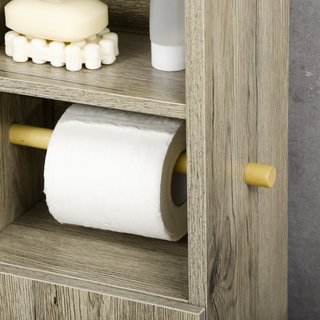 Mobile Bagno in Truciolato con 2 Ripiani e Armadie