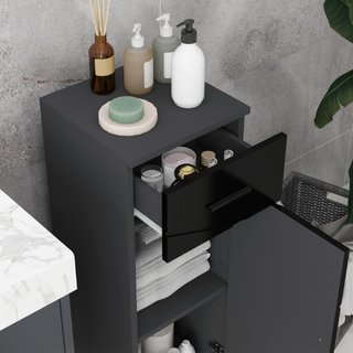Mobiletto Bagno in Truciolato con Cassetto e Armad