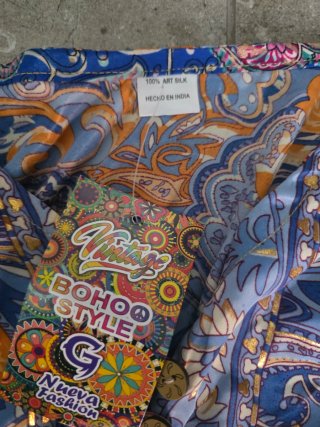 Abito lungo donna patchwork con maniche ampie