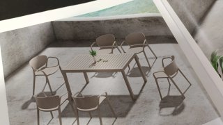 Mesa Terraza Exterior Arkimueble Beige