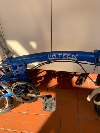 Bicicleta plegable 16teen 16 azul