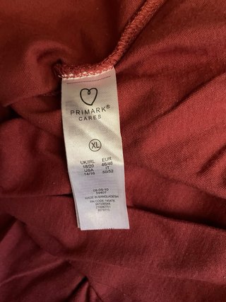 Camiseta Primark Algodón Talla XL Hongo