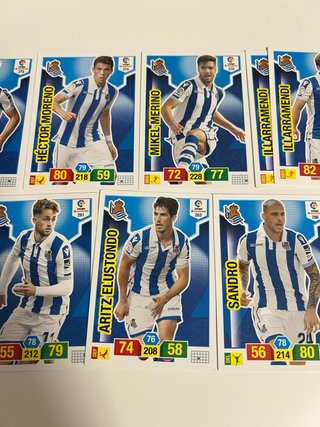 Lote cartas Real Sociedad Adrenalyn 18/19