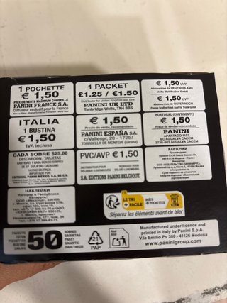 Caja Cromos Panini Mundial FIFA 2026