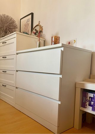 Comò MALM IKEA 3 cassetti bianco