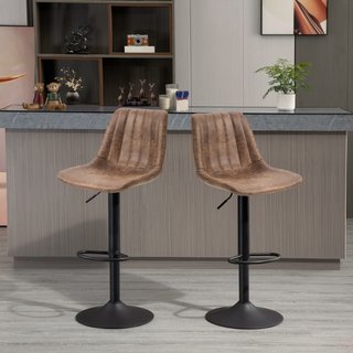 Set 2 Sgabelli Alti da Bar in Stile Industriale co