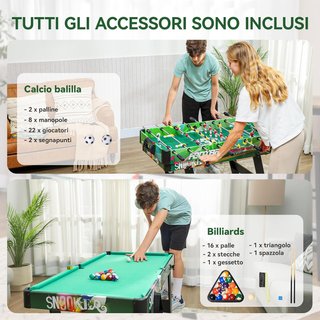 Mesa Multijuego 6 en 1 Plegable, Mesa de Juego Multifuncional con Futbolín, Billar, Hockey, Ping Pong, Anillos e Hockey sobre Hielo para Adultos y Niños, para Casa Escuela, 118X104X71 Cm