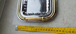 Vassoio vintage cromo/oro
