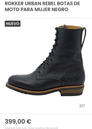 Botas de cuero negras con cordones