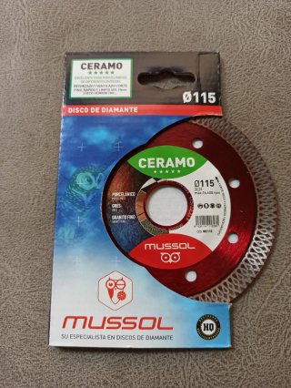 3 Discos Diamante Mussol Ceramo Ø115