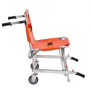 Silla de Escalera EMS, Capacidad de Carga de 159 kg, Silla de Ruedas de Emergencia Plegable de Aluminio para Escalar Escaleras con 2 Ruedas, Silla Elevadora Portátil para Ambulancia, Uso de Evacua...