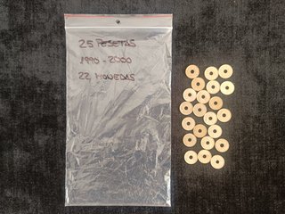 LOTE 573 MONEDAS DE 1 A 50 PESETAS J.CARLOS I