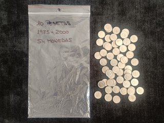 LOTE 573 MONEDAS DE 1 A 50 PESETAS J.CARLOS I