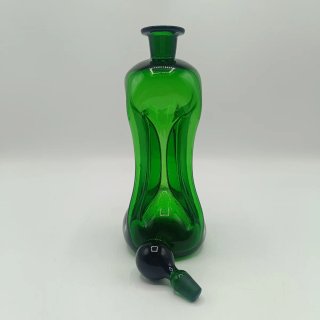 Decantador Danés Vintage Cristal Verde Años 60