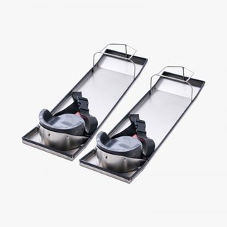 Tablones de Rodillas de Concreto de Acero Inoxidable, Deslizadores de Concreto de 28'' x 8'', 2 Pares de Almohadillas de Rodillas Deslizantes de Concreto, con Almohadillas para las Rodillas y Corr...
