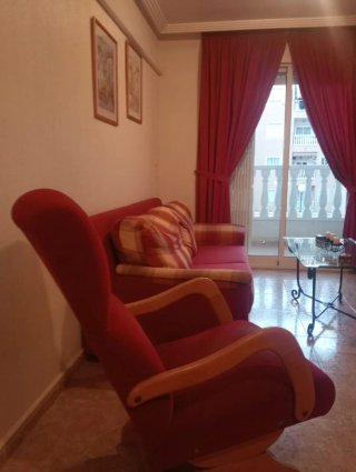 Sillón hamaca tela y madera