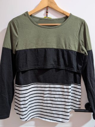 Ropa lactancia y porteo negra