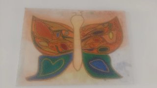 Cuadro Óleo y Pastel Mariposa