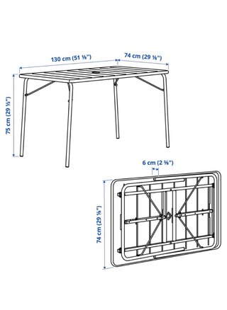 Mesa plegable jardín Torparö Ikea