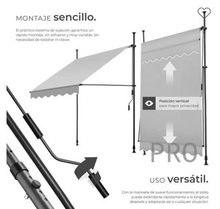 Toldo plegable para balcón