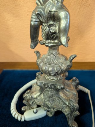 Lámparas Antiguas de Mesa (Querubines y cristal)