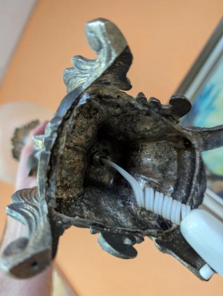 Lámparas Antiguas de Mesa (Querubines y cristal)