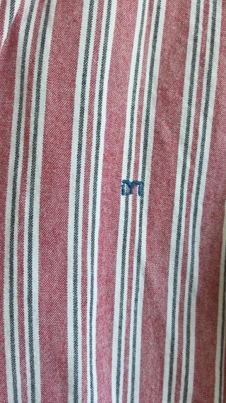 Camisa Milano de rayas granate y blanco Talla L
