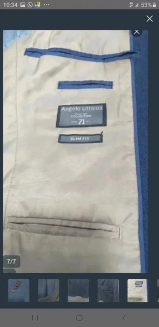 Americana Angelo Litrico azul hombre