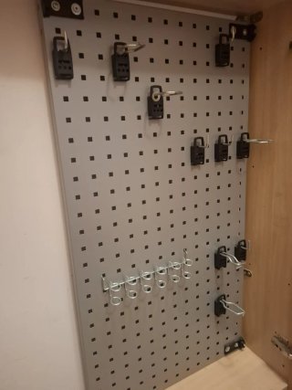 Panel de herramientas y accesorios