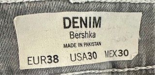 Pantalón vaquero Bershka gris roto Talla M