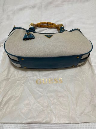 Bolso Guess Beige/Teal Nuevo con Etiqueta