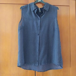 Camiseta sin mangas azul marino Stradivarius