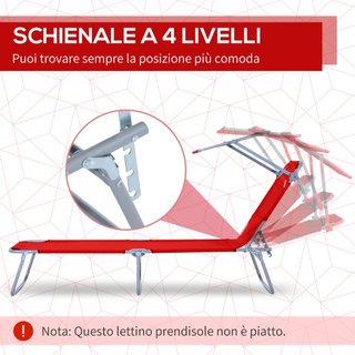 Sdraio da Giardino Pieghevole con Tettuccio Regola