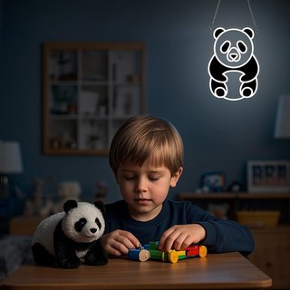 Letrero Neón Panda LED Decoración Pared