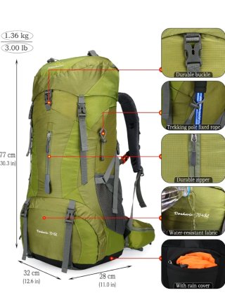 Mochila Trekking Senderismo 70L Dashuien