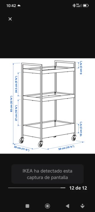 Carrito IKEA NISSAFORS verde