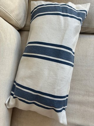 Funda Cojín Mango Home Rayas Azul/Beige