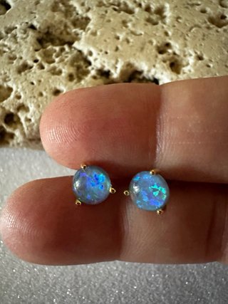 Orecchini Opale Blu e Verdi