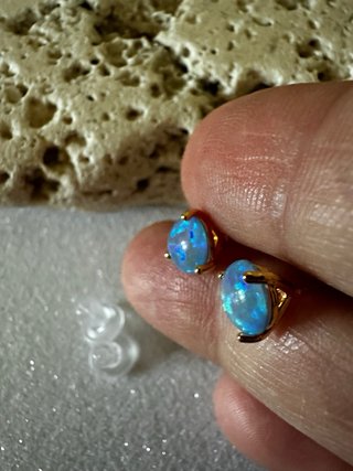 Orecchini Opale Blu e Verdi