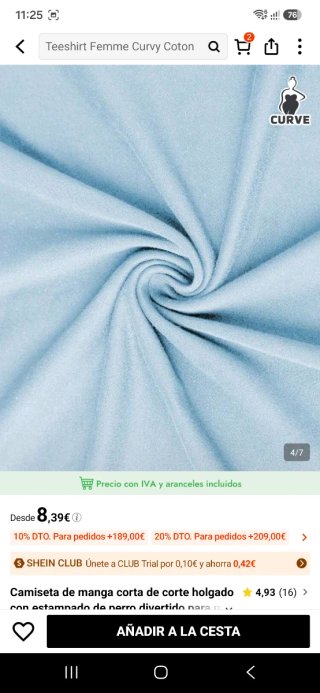 Camiseta Verano Mujer 4XL NUEVA