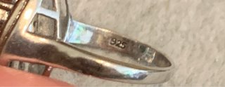 Anello Argento 925 Zirconi Verdi Ovali