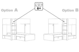 Cama tren litera modular + armarios