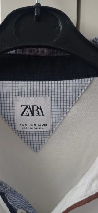 Polo Zara Blanco Talla S