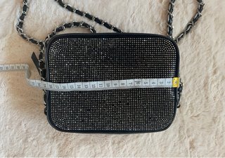 Bolso pequeño negro con brillantes